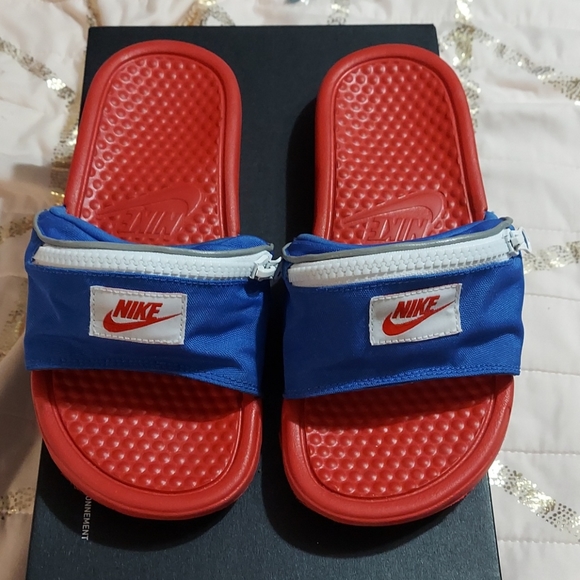 Nike Shoes - Nike Fanny Pack Slides size 5Y women's 7